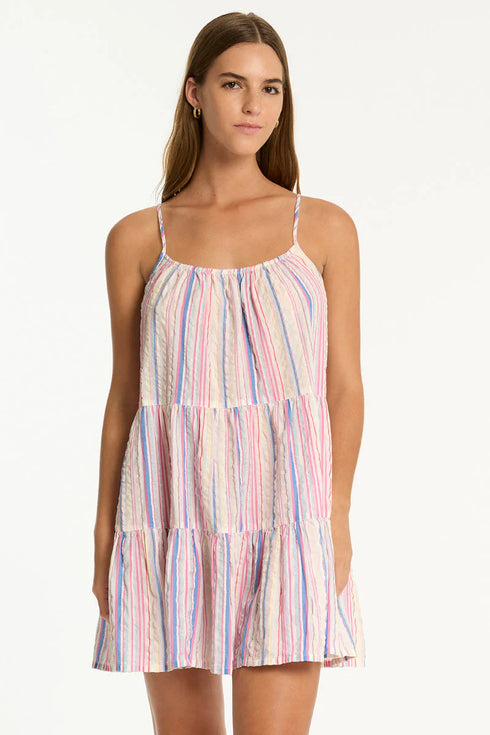 Sea Level Boho Stripe Short Dress
